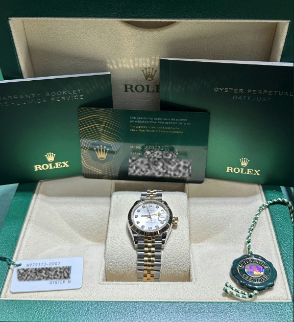 Rolex Datejust Two Tone Silver Diamond Dial