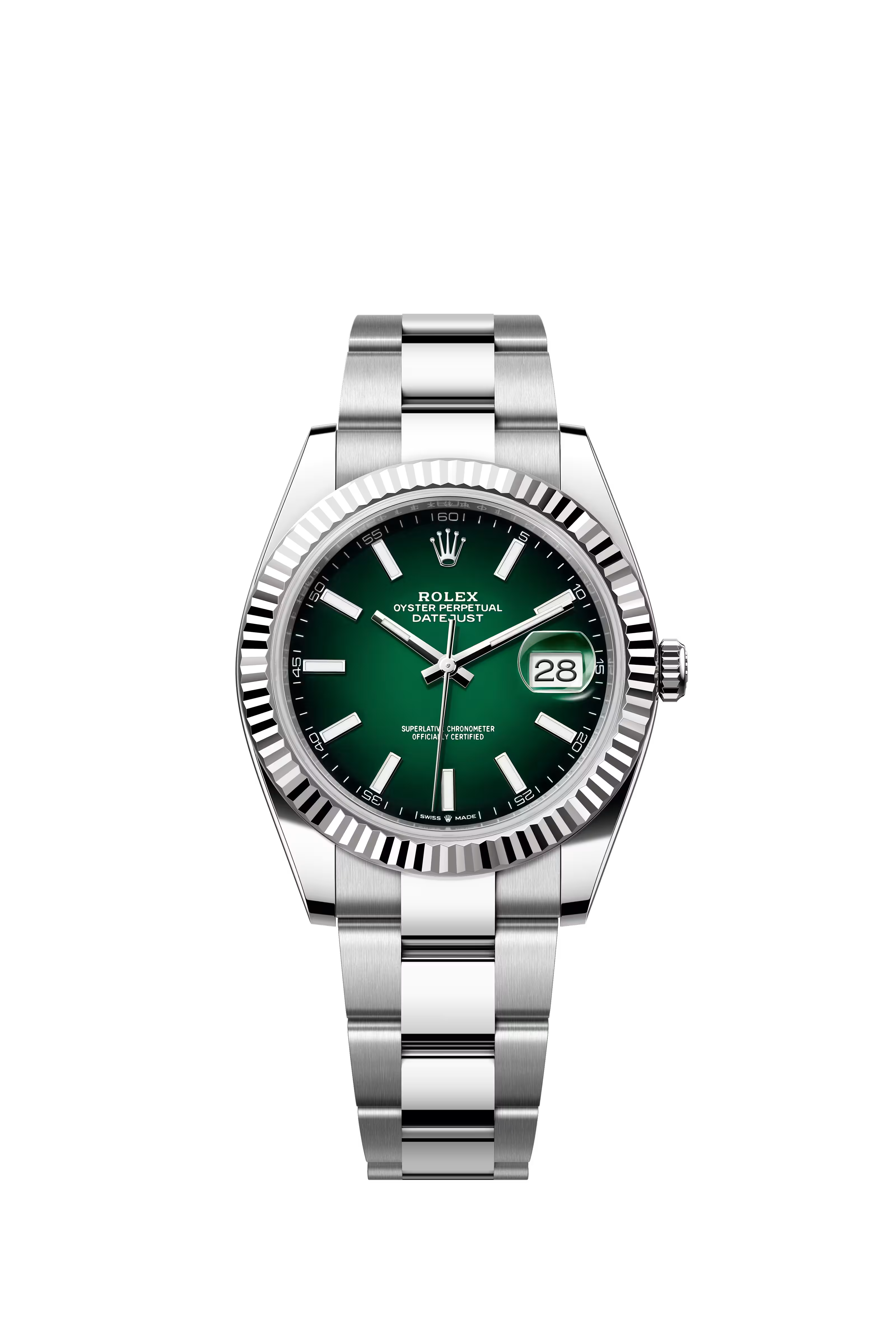 Datejust Oyster Fluted Green Ómbre