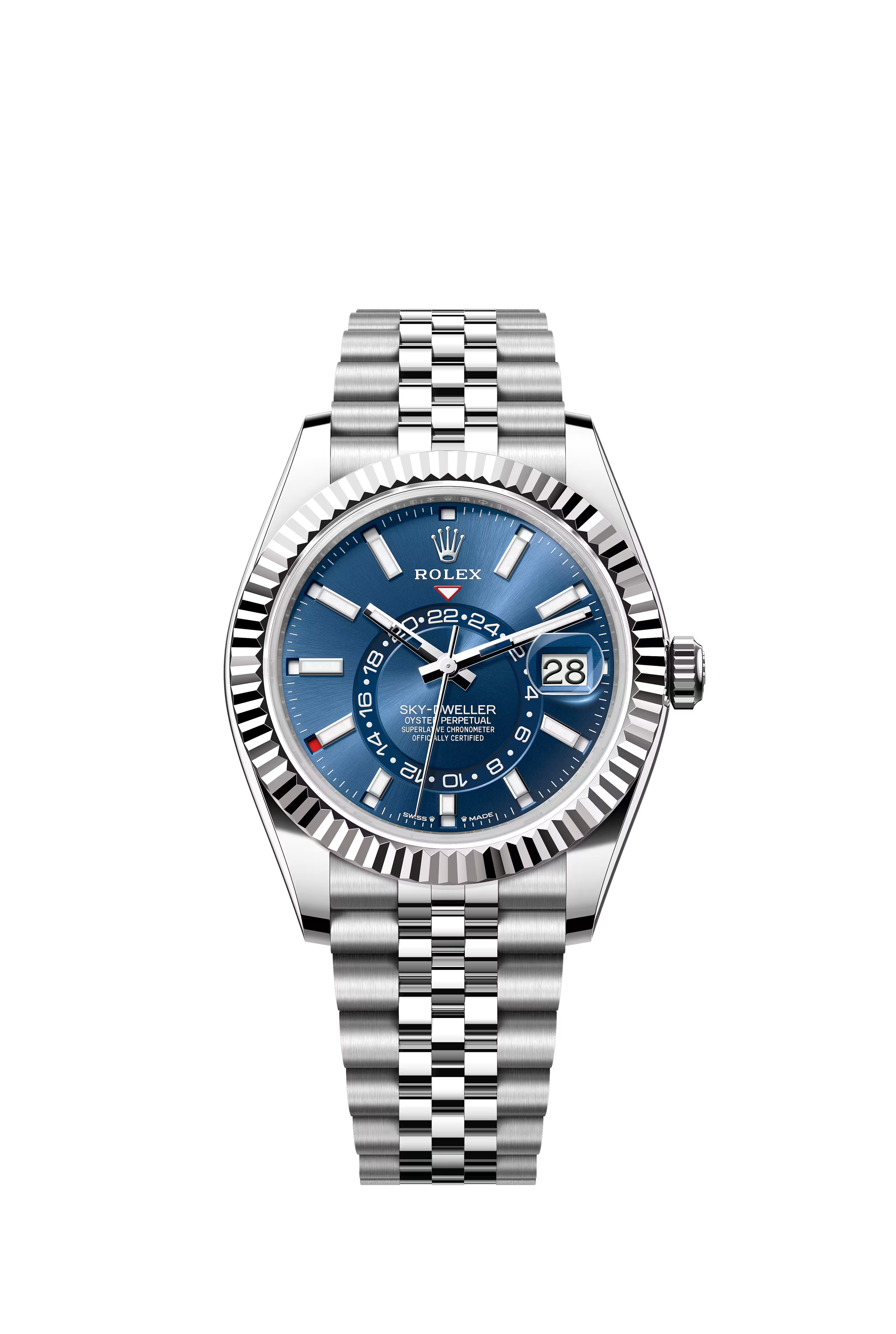 Sky-Dweller Jubilee Fluted Blue Dial